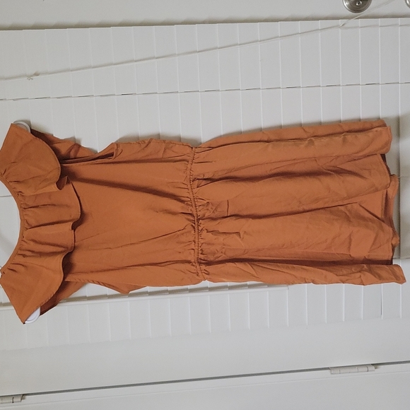 Forever 21 burnt orange ruffle minidress - Picture 2 of 7